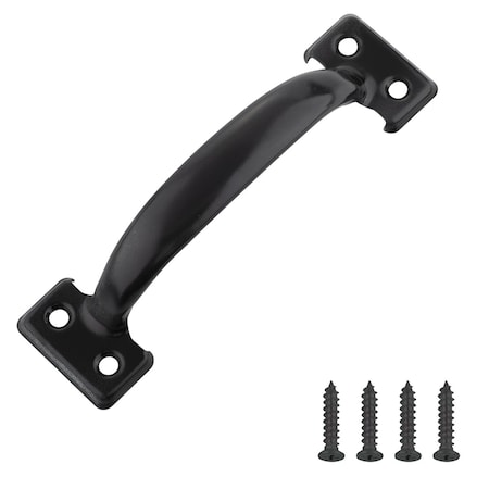 South Main Hardware 5.5 in. (140 mm) Black Steel Cabinet Drawer Pull (10PK) SH3080-BLK-10